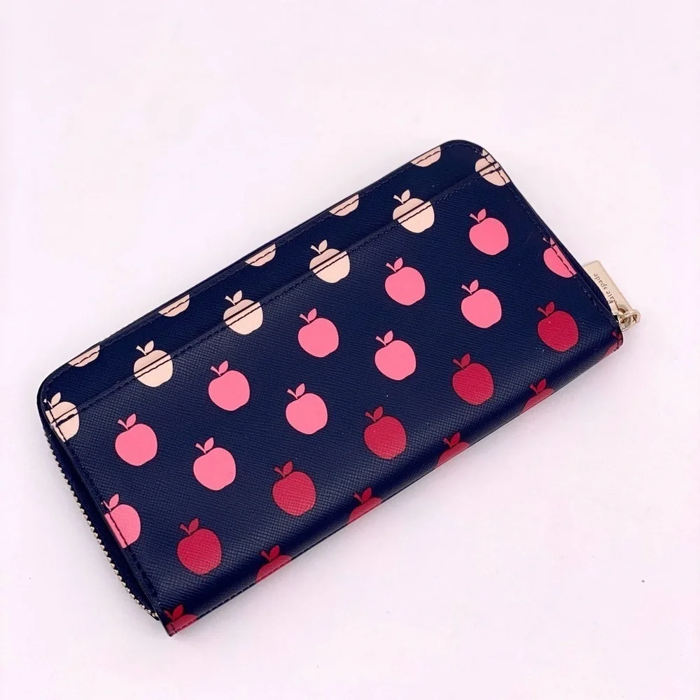 Kate Spade Perfect Orchard Apple Large Zip Continental Wallet